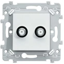 Essensya Prise TV Dble "F" HAGER WE258