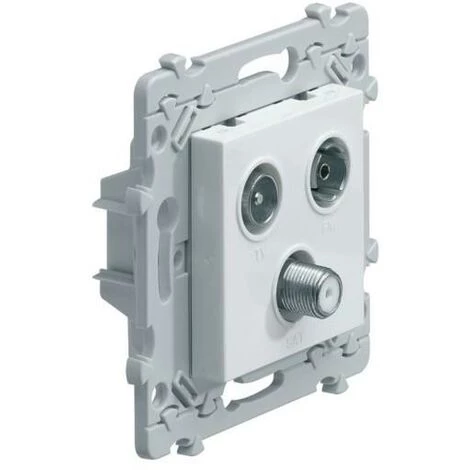 Ess. TV+FM+SAT Directe 2entrée HAGER WE257 1 Ess. TV+FM+SAT Directe 2entrée HAGER WE257