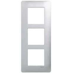 Ess. Plq 3 P. Entr.57 Titane HAGER WE497