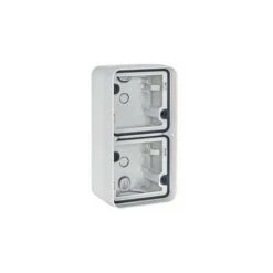 HAGER Cubyko Boîte Dble Hor. Vide Assoc. Blanc