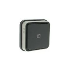 HAGER Cubyko Bouton Poussoir 1F à Voy Témoin Encastré Gris