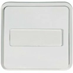 HAGER Poussoirs Porte-étiquette à Voyant Lumineux Cubyko à Fermeture 1F - Composable - IP55 - Blanc - Blanc