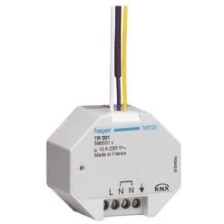 Hager TR501 - Relais 1 Sortie 10A + 1 Entrée Binaire 230V - à Encastrer - Gris