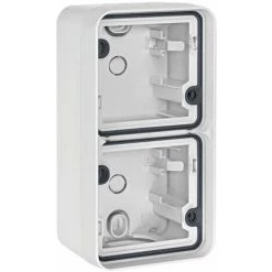 HAGER Boite Dble H As Blanc Wna682b