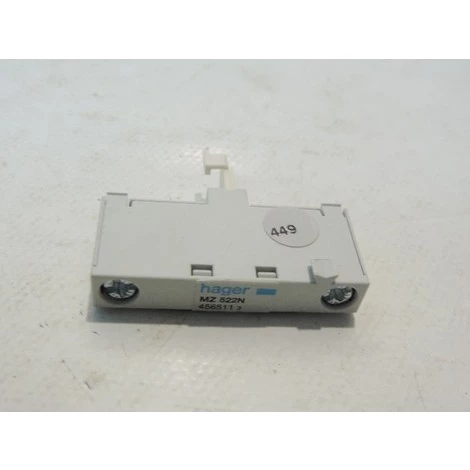 Contact Auxiliaire Face Avant Pour Disjoncteur Moteur Contact 1F 230V HAGER MZ522N 1 Contact Auxiliaire Face Avant Pour Disjoncteur Moteur Contact 1F 230V HAGER MZ522N