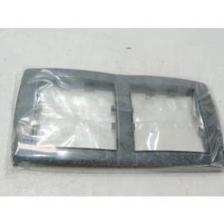 Plaque Double Noir De Roche Horizontale 2 Postes Entraxe 71mm Pour Appareillage Mural KALLYSTA HAGER WK652