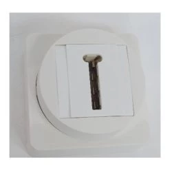 Prise Téléphone Conjoncteur T Saillie Blanche Complète ATEHA HAGER WJC200
